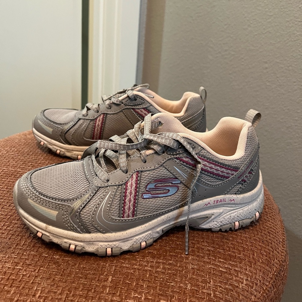 Skechers Gray and Pink Outdoor Sneakers